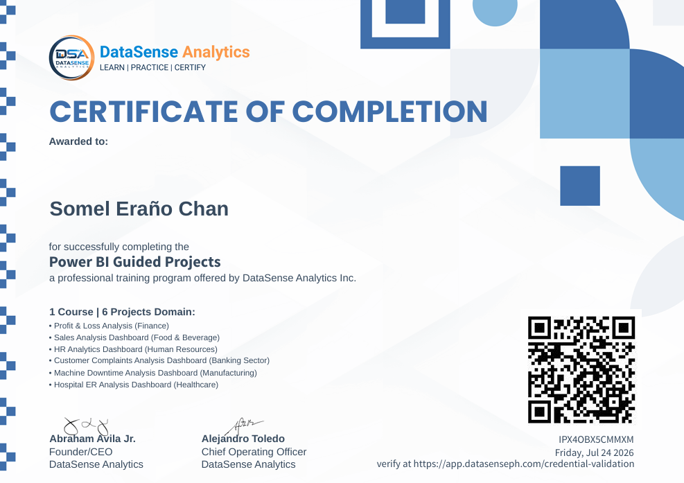 Power BI Guided Projects Certificate